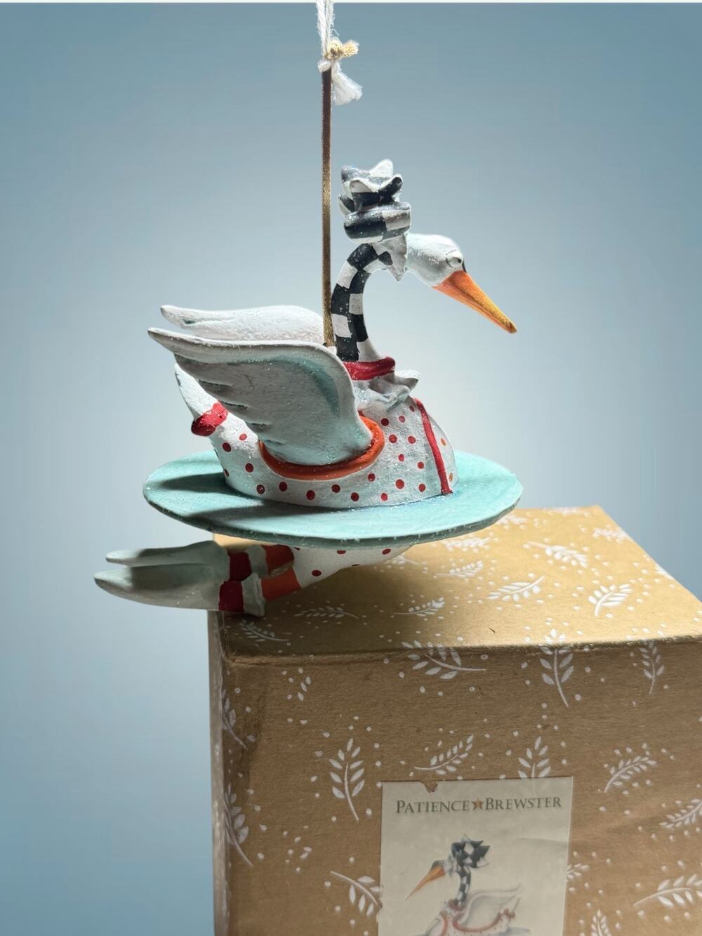 Patience Brewster SWAN mini ORNAMENT 12 Days of Christmas Open Box Discontinued